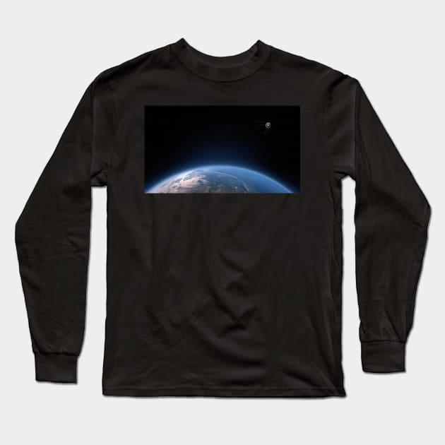 Satellite Long Sleeve T-Shirt by kawaii_shop